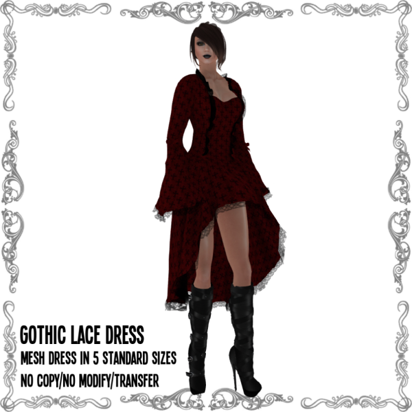 Gothic Lace Dress Blood V2
