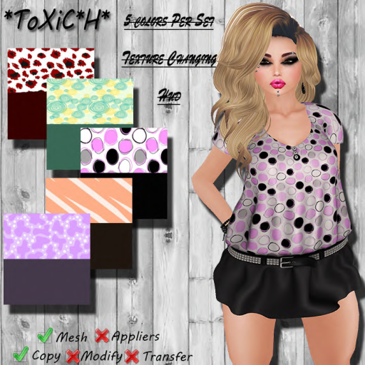 _ToXiC_H_ Lilly Blouse - Dress Pretty Girl Color Changing Hud