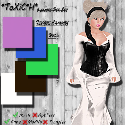 _ToXiC_H_ Elvira Dress White Wedding With Texture Changer