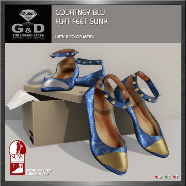 G&D Courtney Blu flat slink