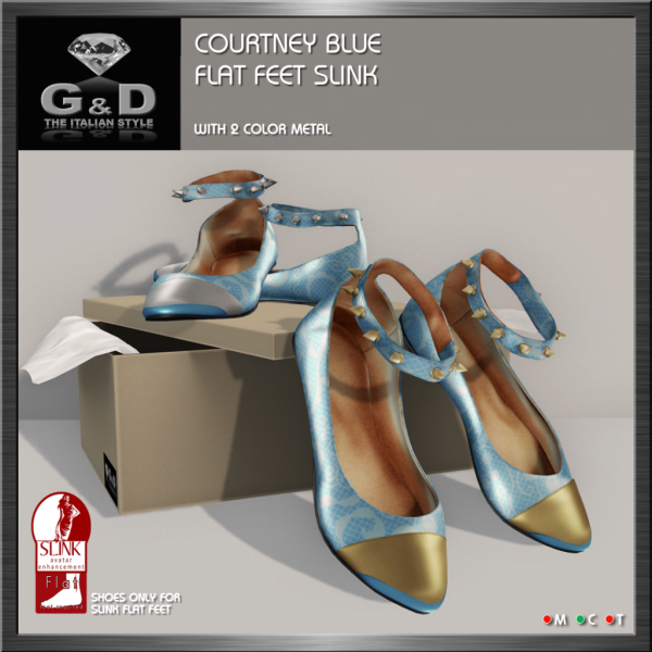 G&D Courtney Blue flat slink