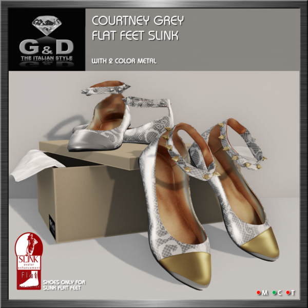 G&D Courtney Grey flat slink