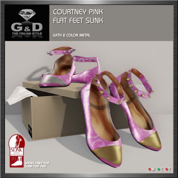 G&D Courtney Pink flat slink