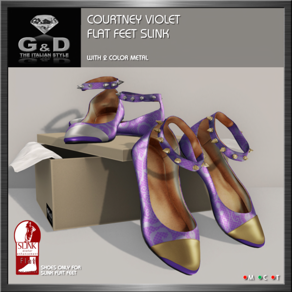 G&D Courtney Violet flat slink