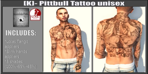 [K]- pittbull tattoo unisex