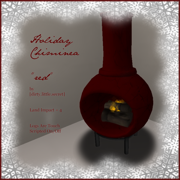 [dirty.little.secret] __ Holiday Chiminea Red Ad