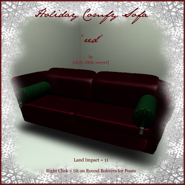 [dirty.little.secret] __ Holiday Comfy Sofa Red Ad