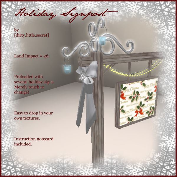 [dirty.little.secret] __ Holiday Signpost Ad